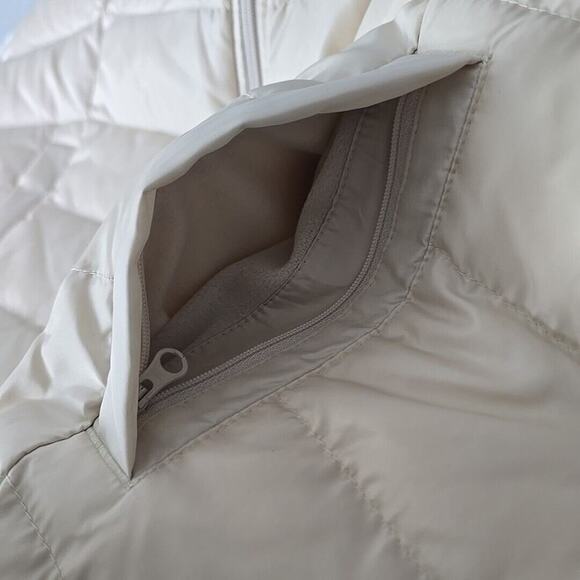 J Jill Down Puffer Cream Red Vest Side Zip‎ Tunic Lot of 2 Large Preppy Outdoor - Picture 4 of 12